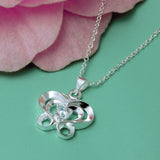 S925 Silver Plum Necklace Diamond-Encrusted Clavicle Chain
