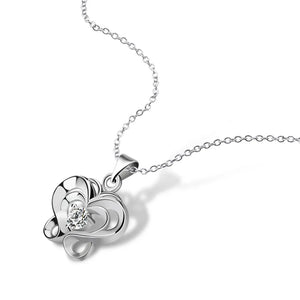 S925 Silver Plum Necklace Diamond-Encrusted Clavicle Chain