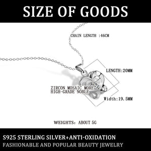 S925 Silver Plum Necklace Diamond-Encrusted Clavicle Chain