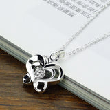 S925 Silver Plum Necklace Diamond-Encrusted Clavicle Chain