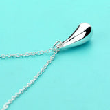 S925 Water Drop Necklace, Cold Wind Silver Ornaments