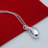 S925 Water Drop Necklace, Cold Wind Silver Ornaments