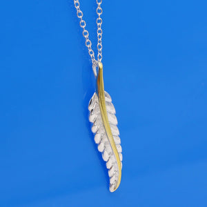 Feather Leaf Pendant Necklace Sterling Silver Accessory Short Necklace