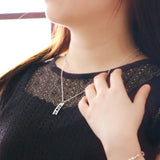 S925 Roman Numerals Necklace Women's Collarbone Chain