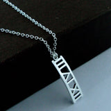 S925 Roman Numerals Necklace Women's Collarbone Chain