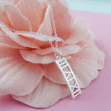 S925 Roman Numerals Necklace Women's Collarbone Chain