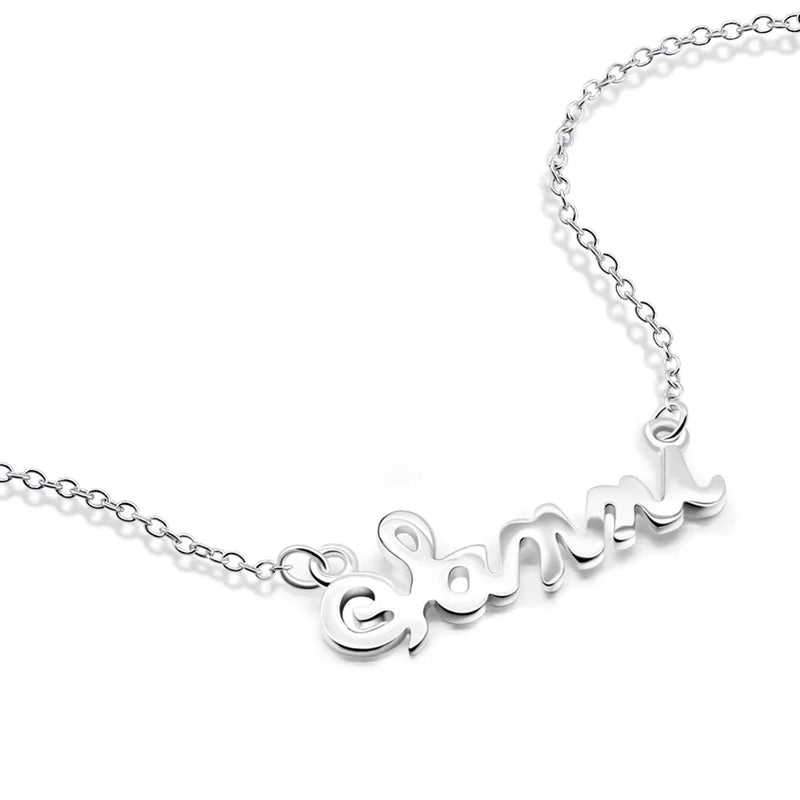 S925 Sterling silver alphabet girl necklace short necklace jewelry