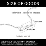 S925 Sterling silver alphabet girl necklace short necklace jewelry