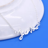 S925 Sterling Silver Alphabet Necklace Short Jewelry for Lover Girlfriend
