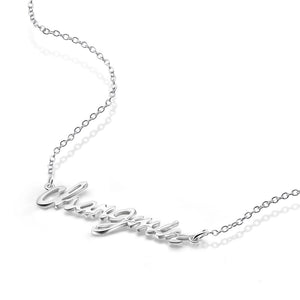 S925 Sterling Silver Alphabet Necklace Ins Short Necklace Jewelry