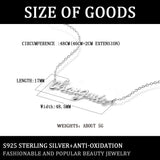 S925 Sterling Silver Alphabet Necklace Ins Short Necklace Jewelry