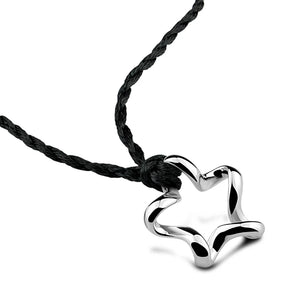 925 Silver Pentagon-star Necklace Couple Men's Women's Necklaces
