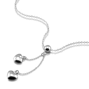 Heart-shaped Necklace Women's Silver Chain Jewelry for Girls