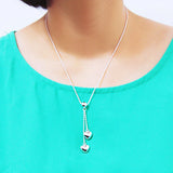 Heart-shaped Necklace Women's Silver Chain Jewelry for Girls
