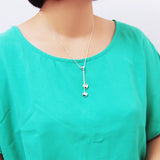 Heart-shaped Necklace Women's Silver Chain Jewelry for Girls