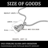 Love Heart Necklace, S925 Sterling Silver, Diamond-encrusted, Long Sweater Chain