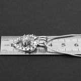 925 Silver Peach Heart Diamond Necklace for Women