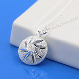 S925 Silver Frosted Ball Necklace Collarbone Chain Workplace Jewelry