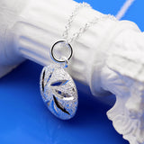 S925 Silver Frosted Ball Necklace Collarbone Chain Workplace Jewelry