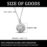 S925 Silver Frosted Ball Necklace Collarbone Chain Workplace Jewelry