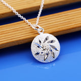 S925 Silver Frosted Ball Necklace Collarbone Chain Workplace Jewelry