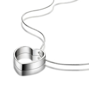 S925 Sterling Silver Heart Women's Necklace Double Line Snake Bone Chain