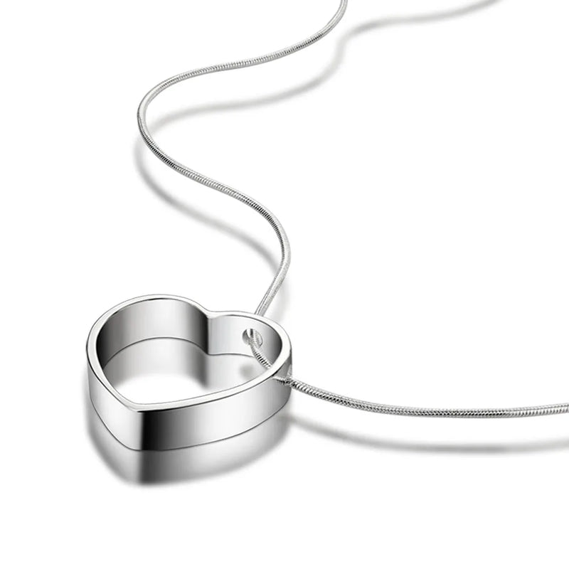 S925 Sterling Silver Heart Women's Necklace Double Line Snake Bone Chain