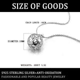 S925 Silver Hollow Ball Necklace for Women