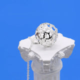 S925 Silver Hollow Ball Necklace for Women