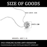 S925 Silver Frosted Ball Necklace Women's Collarbone Chain Jewelry