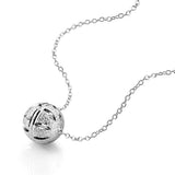S925 Silver Frosted Ball Necklace Women's Collarbone Chain Jewelry