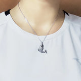 S925 Silver Diamond Carp Collarbone Necklace for Women