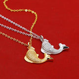 S925 Silver Diamond Carp Collarbone Necklace for Women