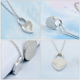 S925 Silver Lockhead Necklace Couple Men's Women's Necklaces Gift