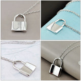 S925 Silver Lockhead Necklace Couple Men's Women's Necklaces Gift