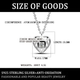S925 Sterling Silver Peach Heart Women's Necklace Diamond-Encrusted Banquet