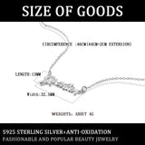 S925 Sterling Silver Alphabet Necklace Hipster Ins Short Necklace Jewelry