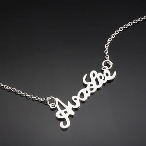 S925 Sterling Silver Alphabet Necklace Hipster Ins Short Necklace Jewelry