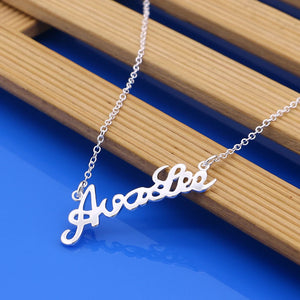 S925 Sterling Silver Alphabet Necklace Hipster Ins Short Necklace Jewelry
