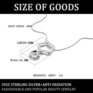 S925 Sterling Silver Plum Necklace for Women