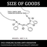 S925 Silver Punk Hoop Necklace Snake Bone Chain
