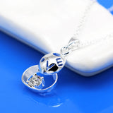 S925 Sterling Silver Diamond Robot Necklace for Girlfriend