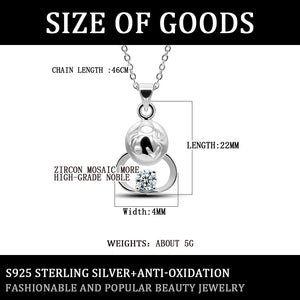 S925 Sterling Silver Diamond Robot Necklace for Girlfriend
