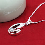 Robot Necklace, Silver & Diamond, Collarbone Chain, Thanksgiving Gift