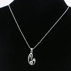 Robot Necklace, Silver & Diamond, Collarbone Chain, Thanksgiving Gift