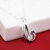 Robot Necklace, Silver & Diamond, Collarbone Chain, Thanksgiving Gift