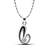 Robot Necklace, Silver & Diamond, Collarbone Chain, Thanksgiving Gift