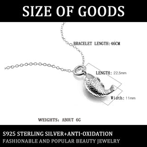 S925 Small Goldfish Necklace Solid Fish Pendant Women's Chain