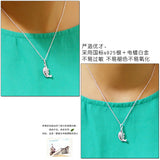 S925 Small Goldfish Necklace Solid Fish Pendant Women's Chain