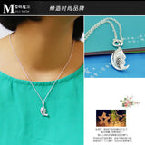 S925 Small Goldfish Necklace Solid Fish Pendant Women's Chain